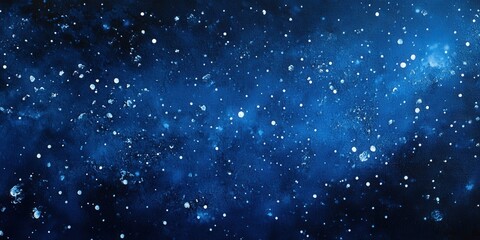 Fototapeta premium Vast, dark blue sky dusted with twinkling white stars. A serene and captivating nightscape