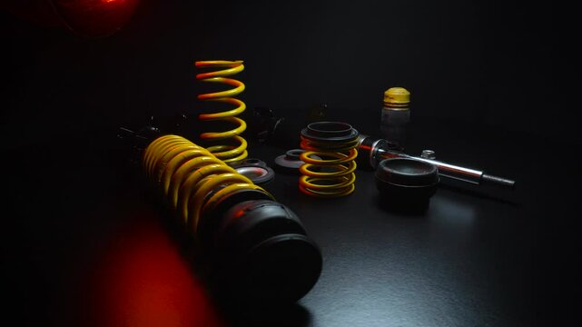 adjustable tuned sports suspension for a bench front-wheel drive car yellow coilovers