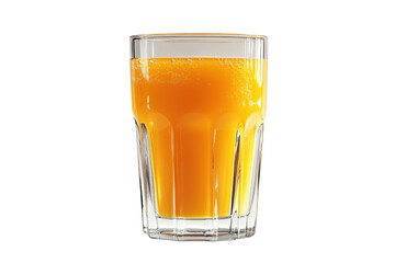A Refreshing Glass Of Bright Orange Juice, Perfect For A Sunny Morning, Captured In Crisp Detail Against A Pure Isolated on Transparent Background