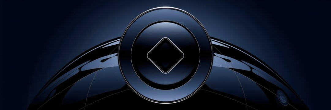 Modern high-tech circle with an arrow cutout symbol &ndash; Perfect for business branding, technology logos, or process-oriented designs.
