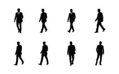 Fototapeta premium Business Disagreement Silhouette - Arguing Business People Icons
