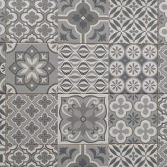 background grey ornate portuguese decorative tiles wall azulejos gray white vintage tile texture