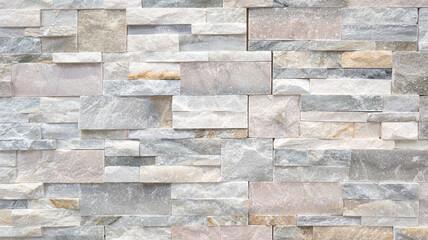 stone background beige brown tilling brick wall industrial modern building house facade