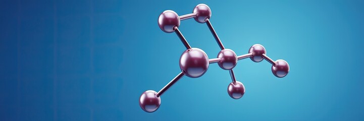 Molecular Network: A visually captivating render of interconnected atoms or molecules, illustrating the intricate architecture of matter with a sleek, modern aesthetic.