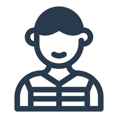 Crossing Guard Wearing Safety Vest Icon