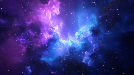 スピリチュアル空間幻想的なパープルとゴールドの宇宙星雲月夜ファンタジー
