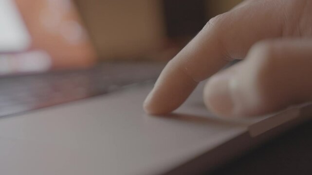 Working on a laptop