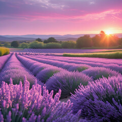 Obraz premium lavender field provence france