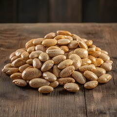 Obraz premium Pinto Beans Wooden Background Organic Food Photography