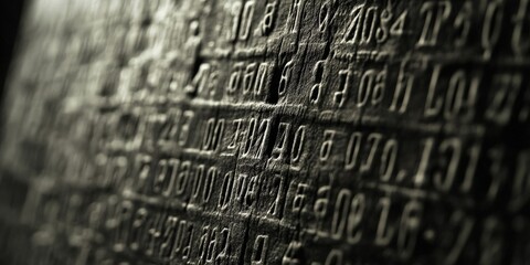 Ancient Egyptian hieroglyphs etched into stone, a timeless glimpse into a rich history. Detailed carvings and subtle depth create a captivating scene