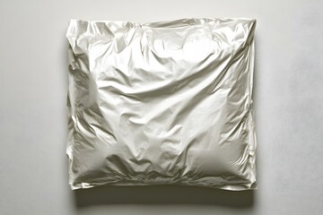 Metallic Silver Pillow Abstract Art Minimalist Design