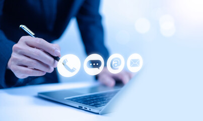 Our contact channels are telephone for business using digital technology, sending via email to connect, and computers a network to contact customers for good, fast and modern service.