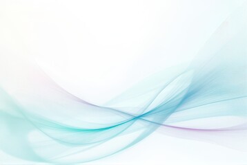 Fototapeta premium Abstract Teal and White Flowing Lines Background