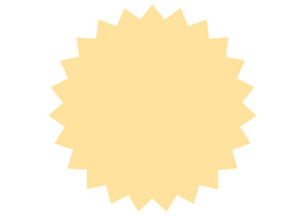 丸い形をした黄色のギザギザのフレーム