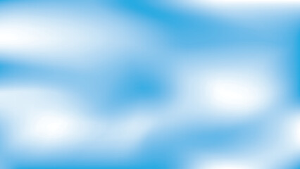 Beautiful clouds, abstract white and blue color gradient background. Vector illustration.