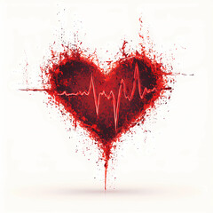 Heartbeat symbol honors nurses day and celebrates dedication of healthcare workers