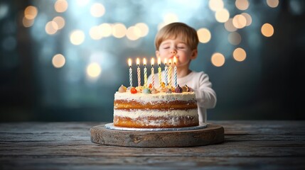 Child blowing out birthday candles (5)