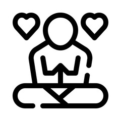 Person Meditating line icon