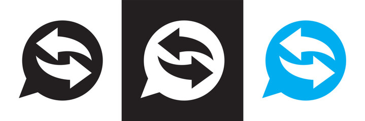 Response icon. Vector illustration. isolated on white and black background. EPS 10