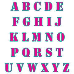 vector illustration of colorful alphabet