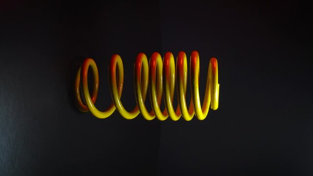 vertical video adjustable tuned sports suspension for a bench front-wheel drive car yellow coilovers