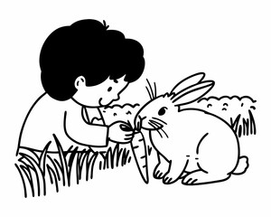 girl with a rabbit