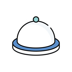 Food Tray vector icon stock illustration