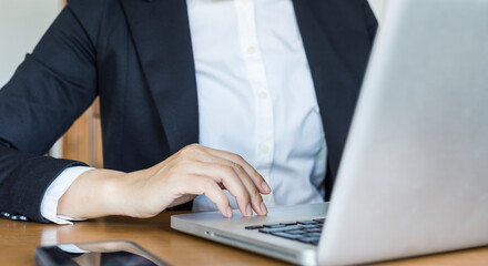 Business women working on her laptop, business people concept