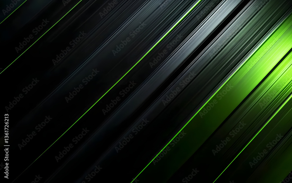 Poster background black and green dark are light with the gradient is the surface with templates metal text