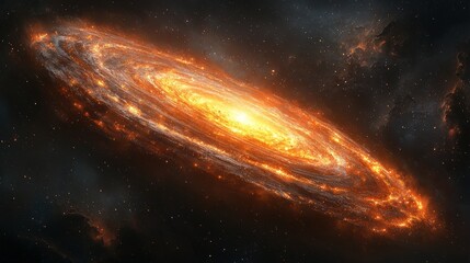 Fototapeta premium A celestial book, its cover made of swirling galaxies, containing the secrets of the universe. 