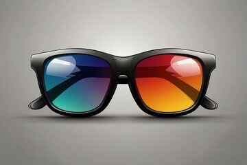 Black plastic sunglasses, a stylish summer eyewear accessory isolated for eye protection