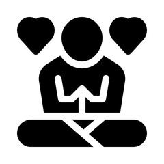 Person Meditating glyph icon