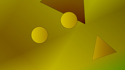 Bright yellow background with various geometric shapes and patterns. Enough space allows for a clean and modern aesthetic.