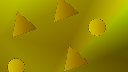 Bright yellow background with various geometric shapes and patterns. Enough space allows for a clean and modern aesthetic.