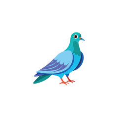Fototapeta premium Blue bird illustration isolated on white background