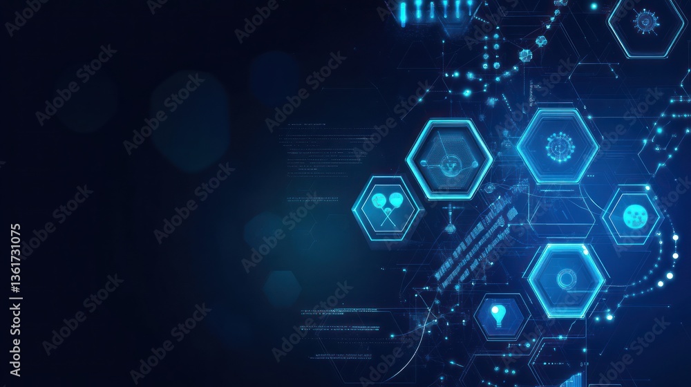 Aufkleber abstract digital technology graphic, futuristic interface, data visualization. possible use stock ph