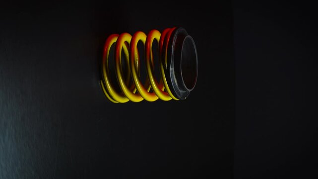 vertical video adjustable tuned sports suspension for a bench front-wheel drive car yellow coilovers