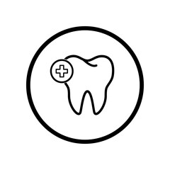 Dental Care icon. Oral hygiene symbol, Dentist clinic logo. flat vector illustration design.