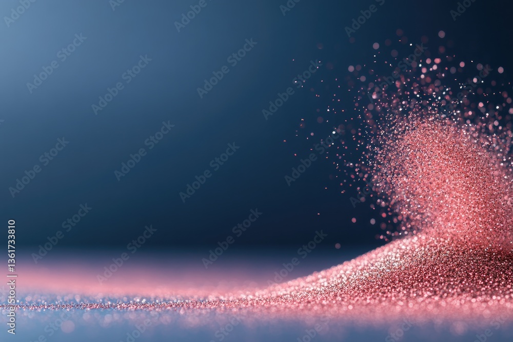 Aufkleber dynamic swirl of pink particles creating an ethereal effect agai