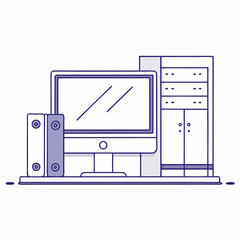 vector illustration of a computer