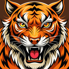 tiger head vector