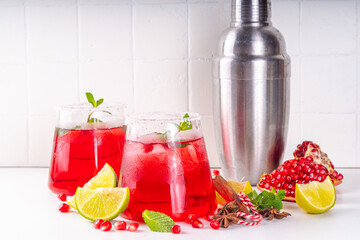 Pomegranate margarita cocktail