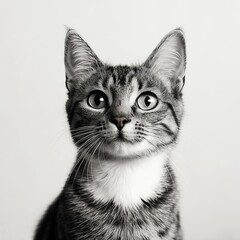 Cat. Cat's appearance. Asset taken in a white studio.