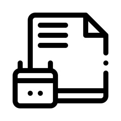 Document and Calendar line icon