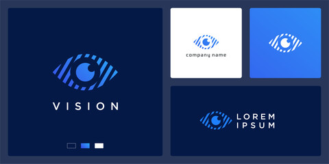 Obraz premium Vision logo design template abstract eye