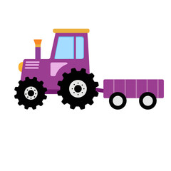 tractor isolated vector illustration on white