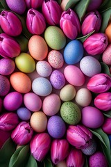 Easter Eggs & Tulips Arrangement