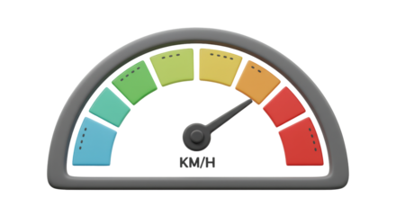 Isolated Cartoon Style Speedometer