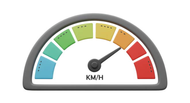 Isolated Cartoon Style Speedometer