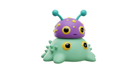 Isolated Cartoon Alien Monster